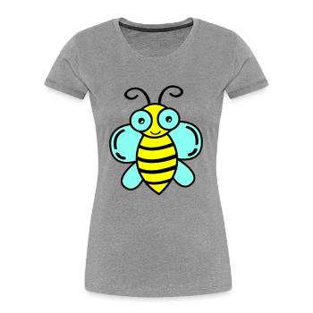 Abeille 02 - T-shirt bio Premium Femme - bleu marine - Devant - Mia (176cm)