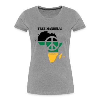 free mandela - T-shirt bio Premium Femme - bleu marine - Devant - Mia (176cm)