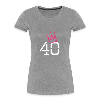 40 - T-shirt bio Premium Femme - bleu marine - Devant - Mia (176cm)