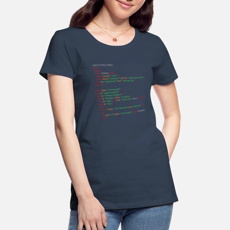 HTML5 code Women's Premium Organic T-Shirt