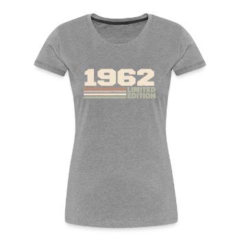 1962 Cadeau Anniversaire 1962 édition limitée 1962 - T-shirt bio Premium Femme - bleu marine - Devant - Mia (176cm)