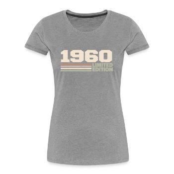 1960 Cadeau Anniversaire 1960 édition limitée 1960 - T-shirt bio Premium Femme - bleu marine - Devant - Mia (176cm)