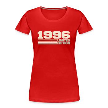 1996 Cadeau Anniversaire 1996 édition limitée 1996 - T-shirt bio Premium Femme - bleu marine - Devant - Mia (176cm)