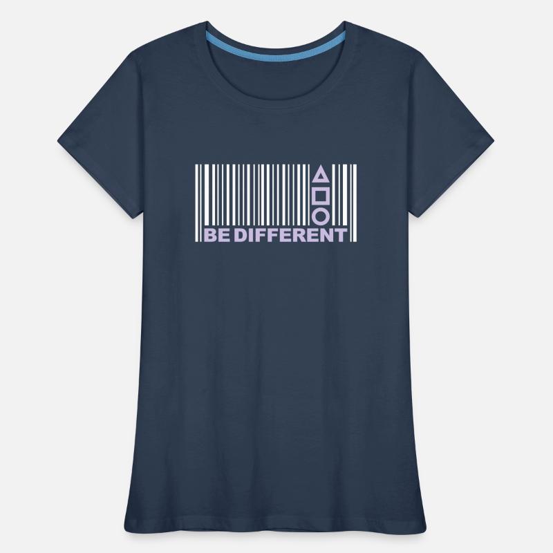Be Different - Symboles - Barcode - code à barres T-shirt bio Premium Femme