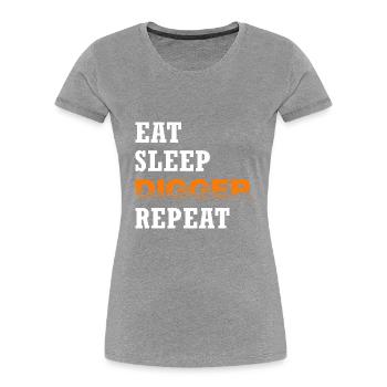Bagger Baggerschaufel Baggerfahrer "digger" - Frauen Premium Bio T-Shirt - Navy - Vorne - Mia (176cm)