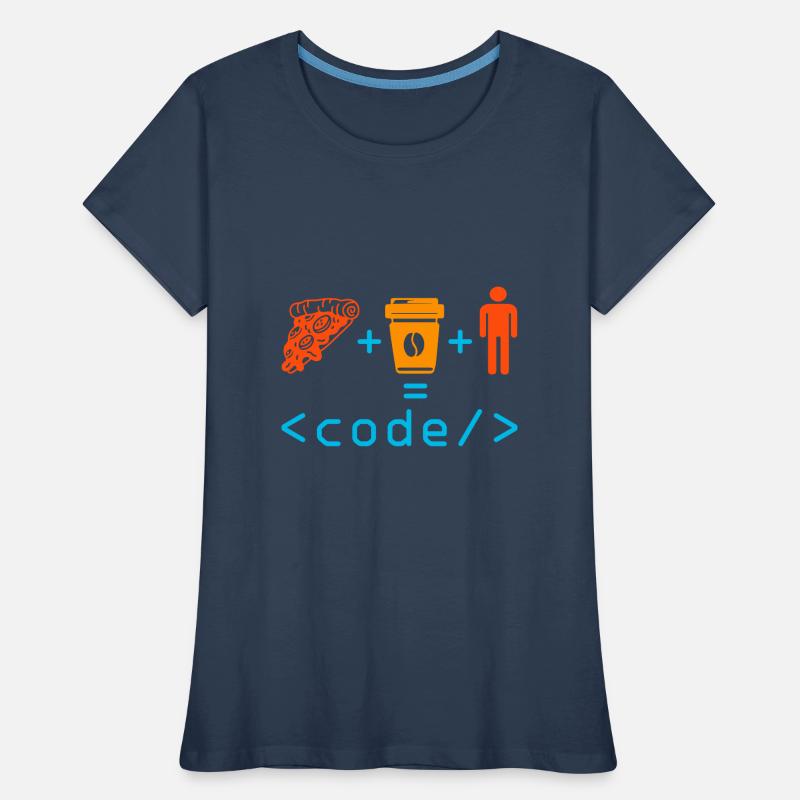 Programmer Coder Computer Nerd Geek Coding Funny Women's Premium Organic T-Shirt