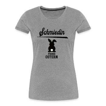 Schmiedin Frohe Ostern Oster Outfit Schmied Frauen - Frauen Premium Bio T-Shirt - Navy - Vorne - Mia (176cm)