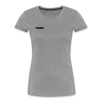 POWER - Frauen Premium Bio T-Shirt - Navy - Vorne - Mia (176cm)