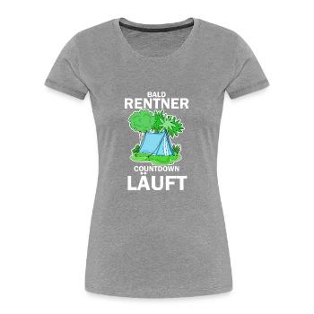 Bald Rentner Countdown läuft - Frauen Premium Bio T-Shirt - Navy - Vorne - Mia (176cm)