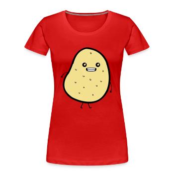Funny Potatoe - Frauen Premium Bio T-Shirt - Navy - Vorne - Mia (176cm)