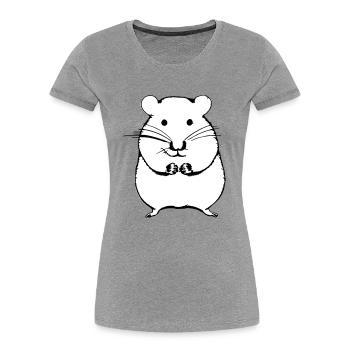 Hamster mignon animal rongeur animaux vecteur animal 8 - T-shirt bio Premium Femme - bleu marine - Devant - Mia (176cm)