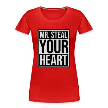 mr steal your heart - Women's Premium Organic T-Shirt - navy - Front - Mia (176cm)