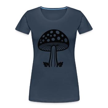 Pilz - Frauen Premium Bio T-Shirt - Navy - Vorne - Mia (176cm)