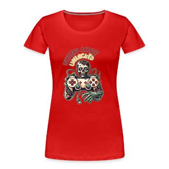 Manette de jeu zombie Mode mort-vivant - T-shirt bio Premium Femme - bleu marine - Devant - Mia (176cm)
