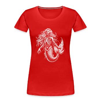 Meerjungfrau Zombie Skelett - Frauen Premium Bio T-Shirt - Navy - Vorne - Mia (176cm)
