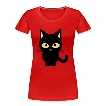 CAT CAT TIGER PET SHOP CADEAU T-SHIRT - T-shirt bio Premium Femme - bleu marine - Devant - Mia (176cm)