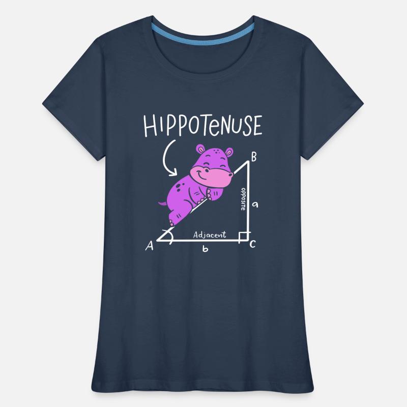 Hippotenuse Hypotenuse Triangle Geometry Math Women's Premium Organic T-Shirt