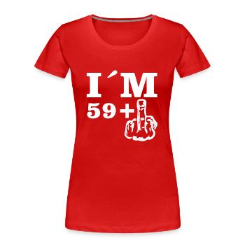 Geschenk Geburtstag Im 59 plus 1 - Frauen Premium Bio T-Shirt - Navy - Vorne - Mia (176cm)