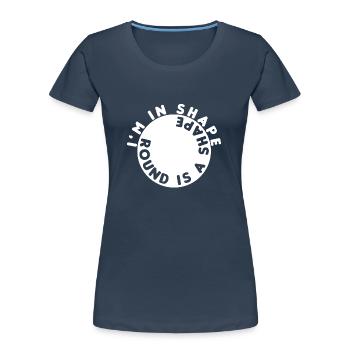 Funny - Funny shirt - alcohol - funny - Women's Premium Organic T-Shirt - navy - Front - Mia (176cm)