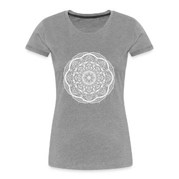 Mandala - Frauen Premium Bio T-Shirt - Navy - Vorne - Mia (176cm)