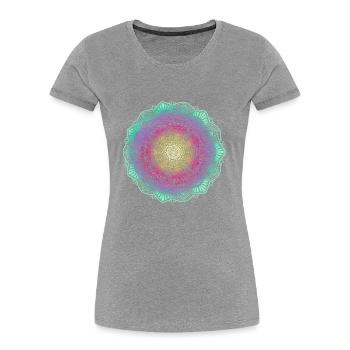 Mandala - Frauen Premium Bio T-Shirt - Navy - Vorne - Mia (176cm)