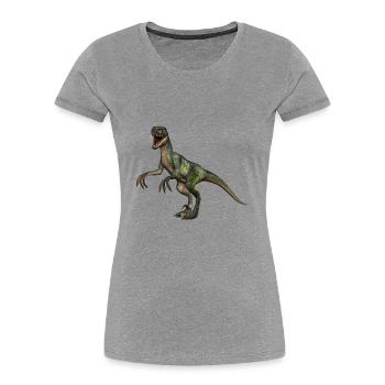 Velociraptor dinosaurs 4 - Women's Premium Organic T-Shirt - navy - Front - Mia (176cm)