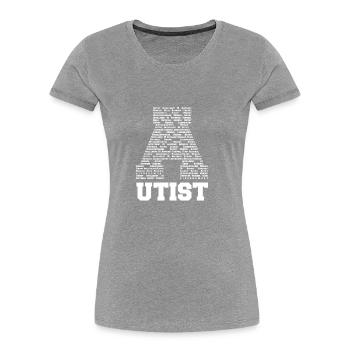 Autismus - Autist Design Shirt - Frauen Premium Bio T-Shirt - Navy - Vorne - Mia (176cm)