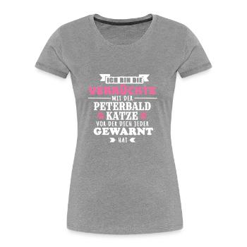 Peterbald Katze T Shirt Geschenk - Frauen Premium Bio T-Shirt - Navy - Vorne - Mia (176cm)