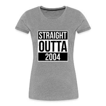 Straight Outta 2004 - Frauen Premium Bio T-Shirt - Navy - Vorne - Mia (176cm)