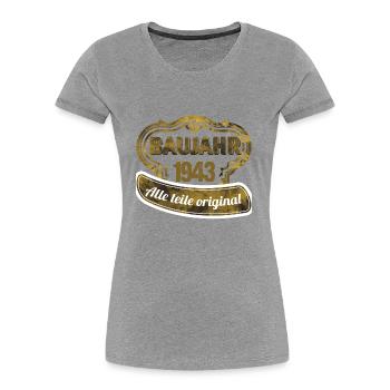 1943 Baujahr Alle Teile Orginal - Frauen Premium Bio T-Shirt - Navy - Vorne - Mia (176cm)