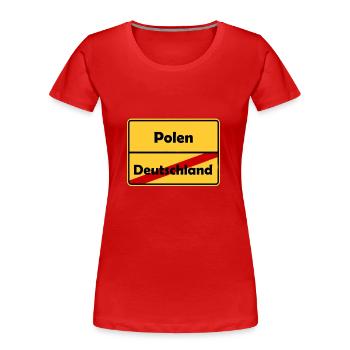 Polen! Auswandern/Reisen nach Polen! - Frauen Premium Bio T-Shirt - Navy - Vorne - Mia (176cm)