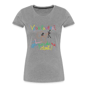 Vous lavé vu ? - T-shirt bio Premium Femme - bleu marine - Devant - Mia (176cm)
