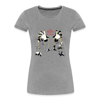 The Spirit of Animals - Der Geist der Tiere - Frauen Premium Bio T-Shirt - Navy - Vorne - Mia (176cm)