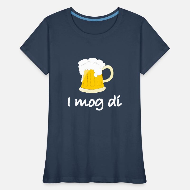 Bier Liebe Bayern Geschenkidee Dialekt Frauen Premium Bio T-Shirt