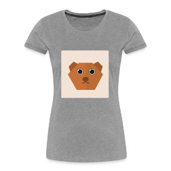 idée cadeau ours Doodle - T-shirt bio Premium Femme - bleu marine - Devant - Mia (176cm)