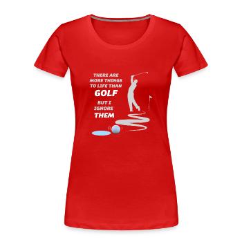 Golf Sport Shirt - mit lustigem Spruch Golfer - Frauen Premium Bio T-Shirt - Navy - Vorne - Mia (176cm)