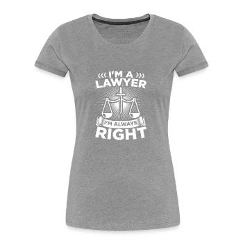 Profession d'avocat | Idées de cadeaux pour les avocats - T-shirt bio Premium Femme - bleu marine - Devant - Mia (176cm)