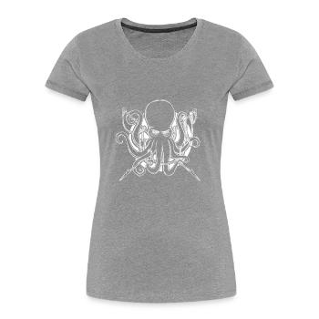 poulpe - T-shirt bio Premium Femme - bleu marine - Devant - Mia (176cm)