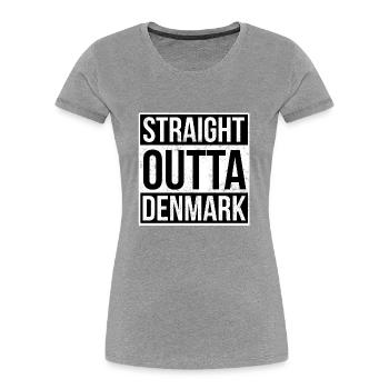 Straight Outta Denmark - Frauen Premium Bio T-Shirt - Navy - Vorne - Mia (176cm)