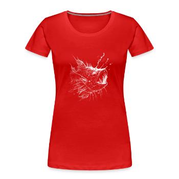 Frogfish, deep-sea fish in white on black - Women's Premium Organic T-Shirt - navy - Front - Mia (176cm)