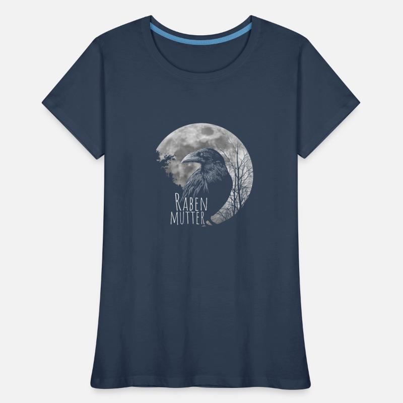 Rabenmutter schwarze Gothic Mutter Muttertag Krähe Frauen Premium Bio T-Shirt