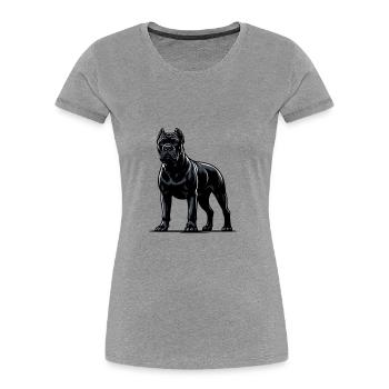 Majestätische Cane Corso Porträts - Frauen Premium Bio T-Shirt - Navy - Vorne - Mia (176cm)