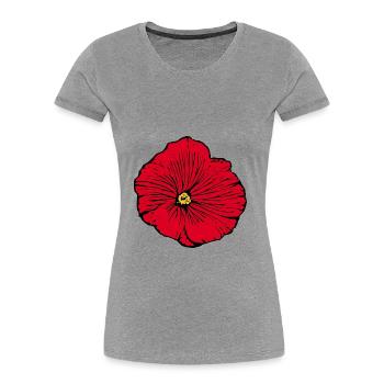 Blume rot rote Blüte Geschenk Valentinstag - Frauen Premium Bio T-Shirt - Navy - Vorne - Mia (176cm)