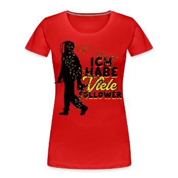 Ich Habe Viele Follower Bienen Imker Geschenk - Frauen Premium Bio T-Shirt - Navy - Vorne - Mia (176cm)