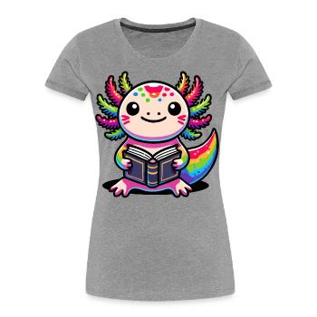 Ich-les-a-lotl, Axolotl - T-shirt bio Premium Femme - bleu marine - Devant - Mia (176cm)