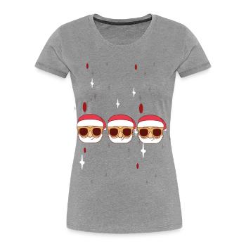 Frohe Weihnachten Familien Freiertage Logo - Frauen Premium Bio T-Shirt - Navy - Vorne - Mia (176cm)