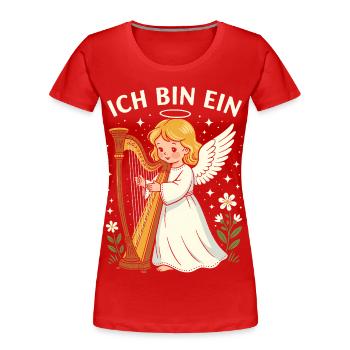 Costume d’ange Girlette de Carnaval Harpe ange - T-shirt bio Premium Femme - bleu marine - Devant - Mia (176cm)