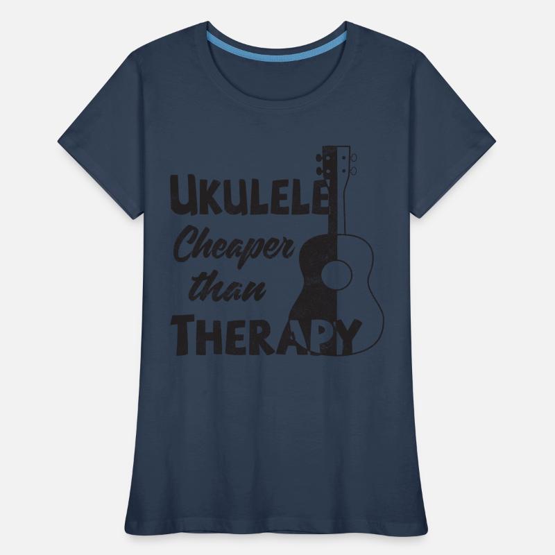 Ukulele! Cheaper than therapy Women's Premium Organic T-Shirt