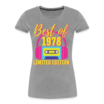 45. Geburtstag Best of 1978 Kassette Retro 80er Jahre - Frauen Premium Bio T-Shirt - Navy - Vorne - Mia (176cm)