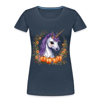 halloween pony - Women's Premium Organic T-Shirt - navy - Front - Mia (176cm)